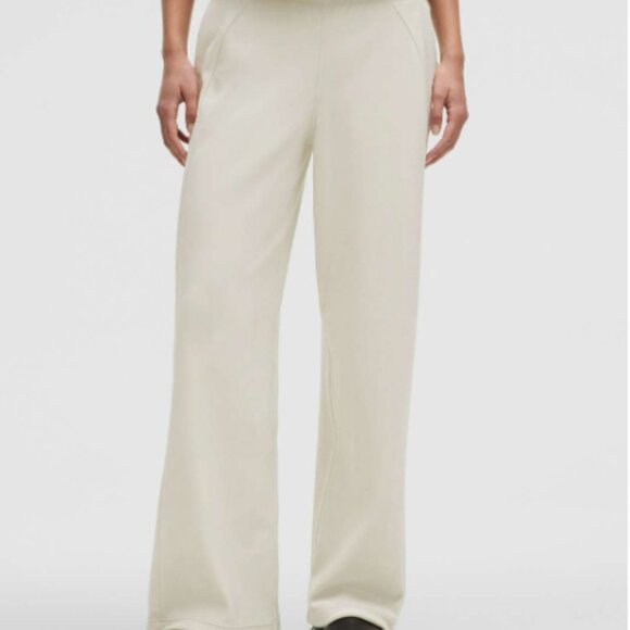 Lululemon Bone Velvet Scuba Mid-Rise Wide-Leg Pant Sweatpants Size XXS - Picture 1 of 11